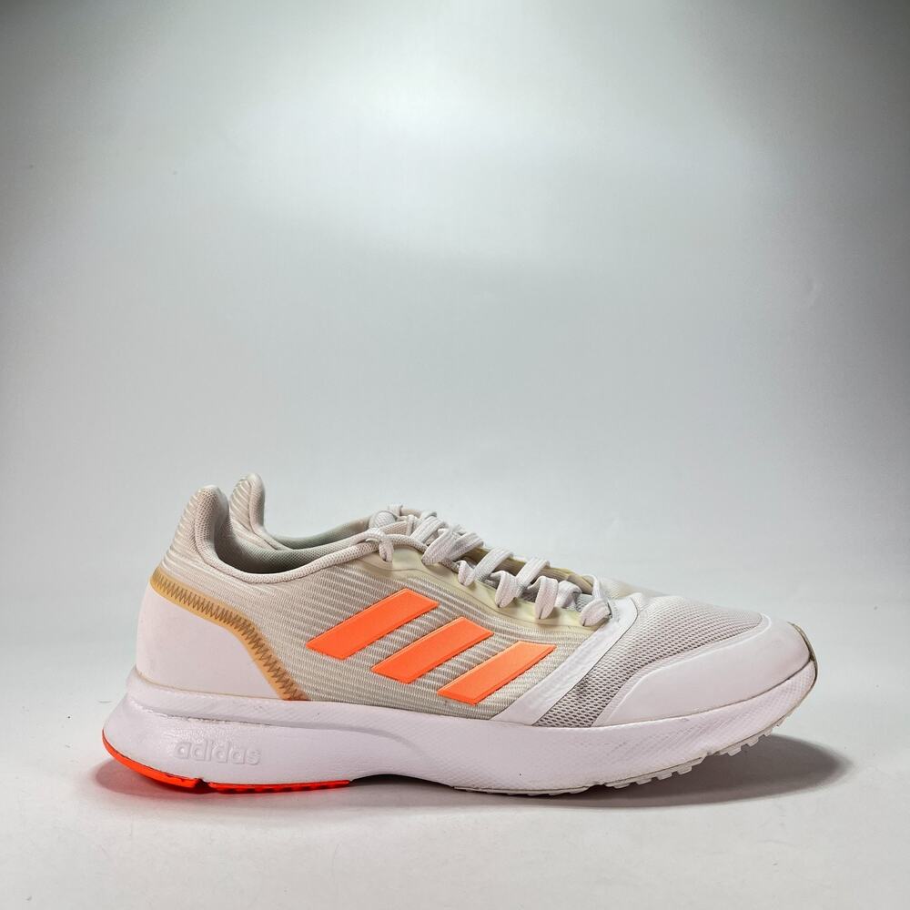 adidas Nova Flow White Signal Coral Lace Up Running Shoes EH1379 Women's Size 11